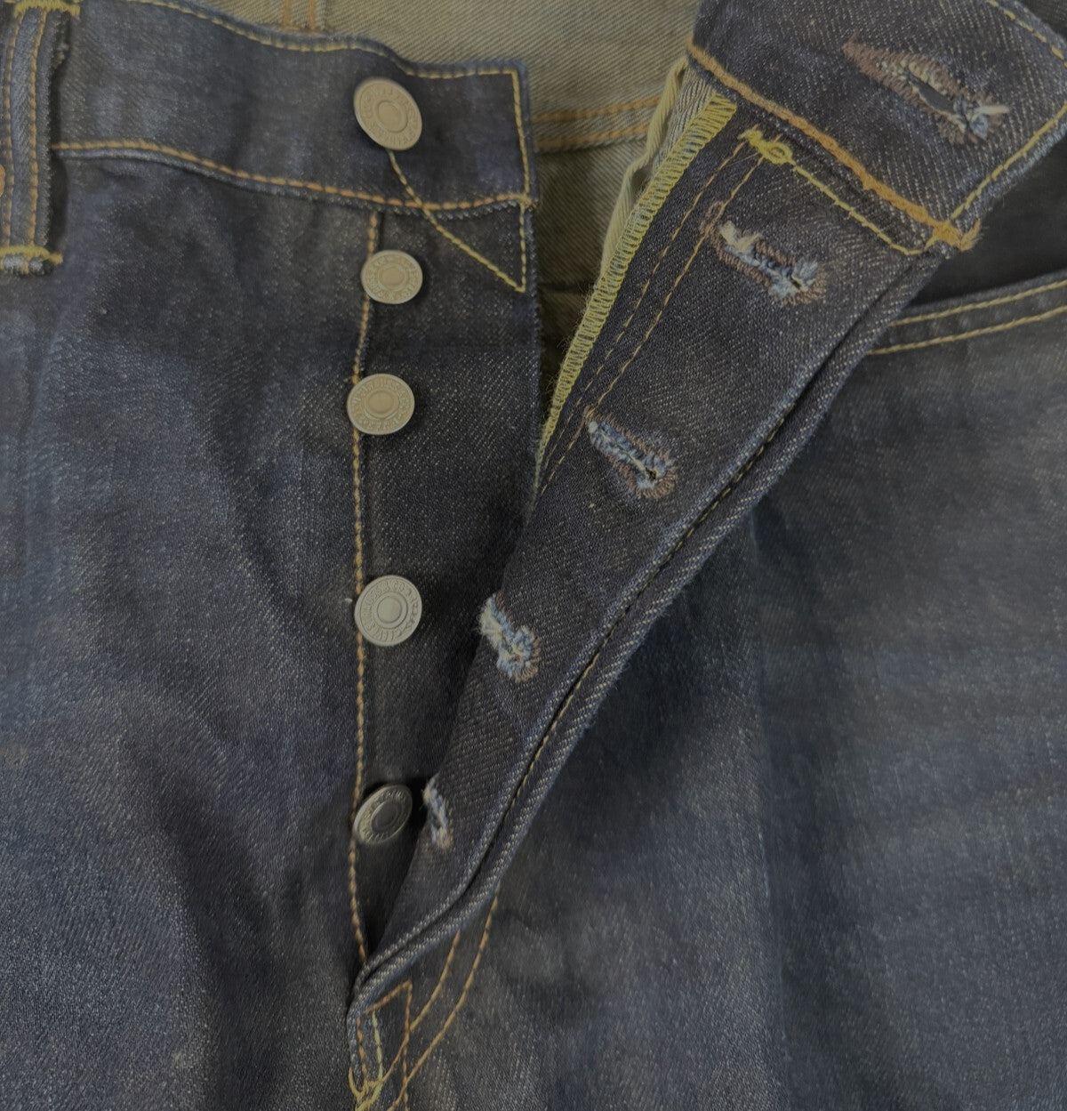 Levis 501 Jeans 38x34 Blue Regular Straight Dark Dirtwash Red Tab Denim
