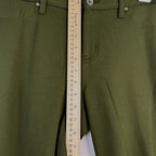 Calvin Klein Womens Pants 10 Green Straight Pant Leggings Zip Viscose