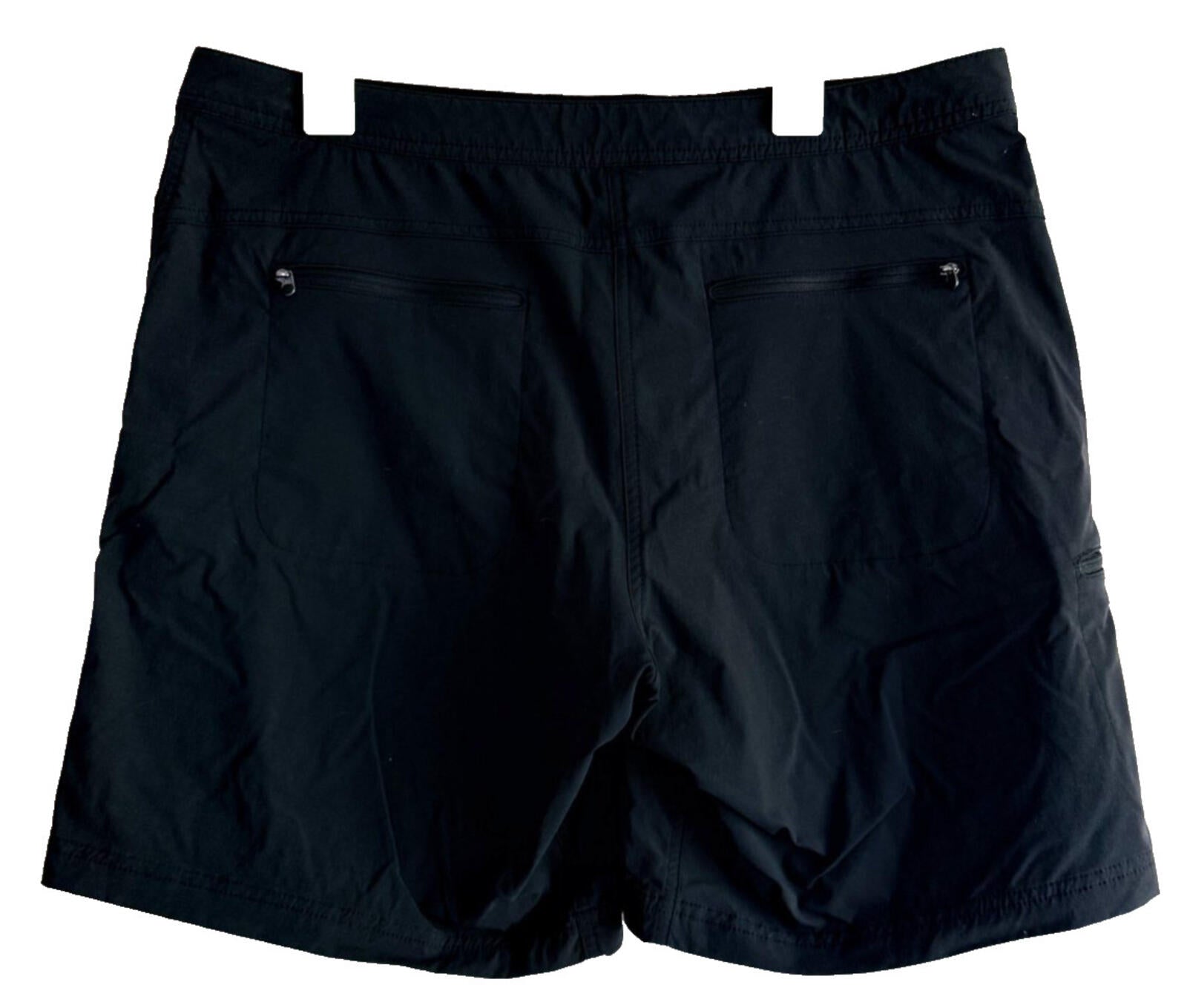 L L Bean Black Hiking Shorts Womens Size 16 Quick Dry Nylon Spandex Pockets