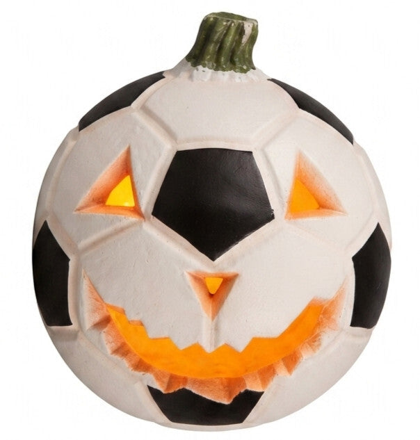 Vintage Y2K Halloween Soccer Ball Pumpkin Jack O Lantern Light Decor - TESTED!