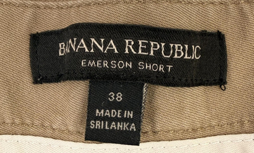 BANANA REPUBLIC Mens Khaki Tan Emerson Shorts - Sz 38