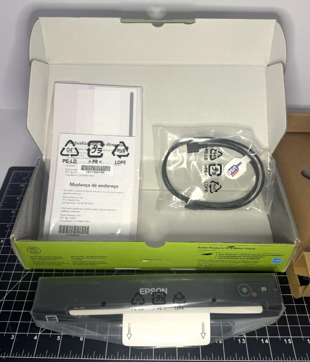 Unused Open Box Portable EPSON WorkForce ES-50 Color Document Scanner