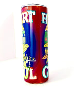 20 oz Hippie Heart Gypsy Soul Stainless Steel Tumbler with Lid, Straw