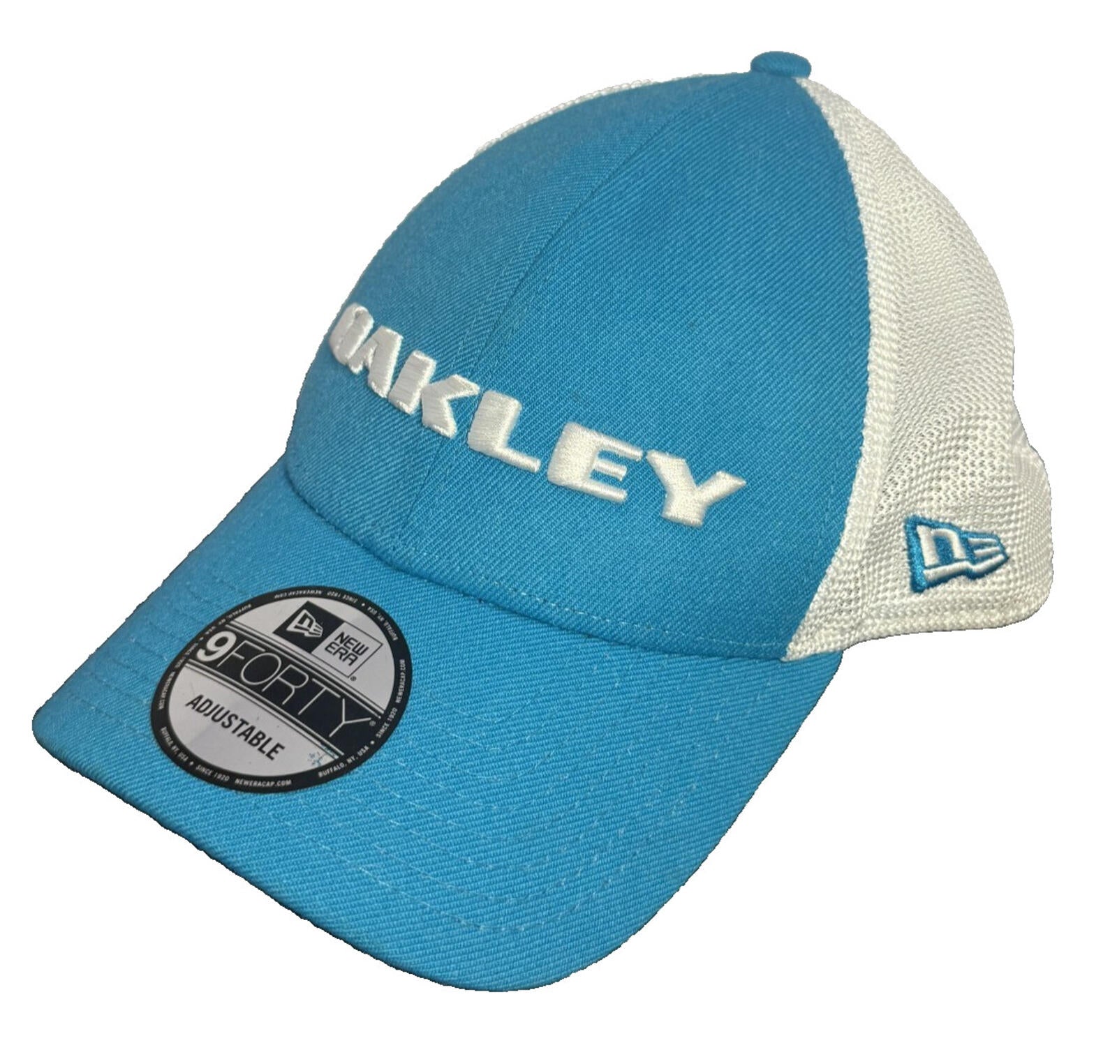 NEW Oakley Unisex Blue/White New Era 9Forty Snapback Trucker Hat