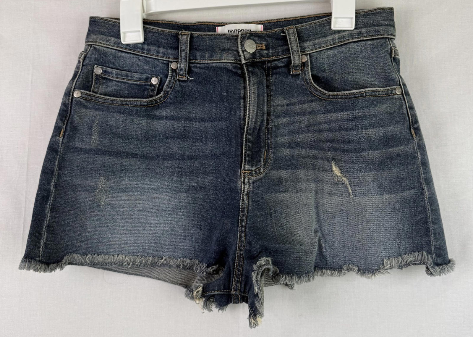 PINK Victoria's Secret womens cut-off high rise shorts Sz 10 stretch Distressed