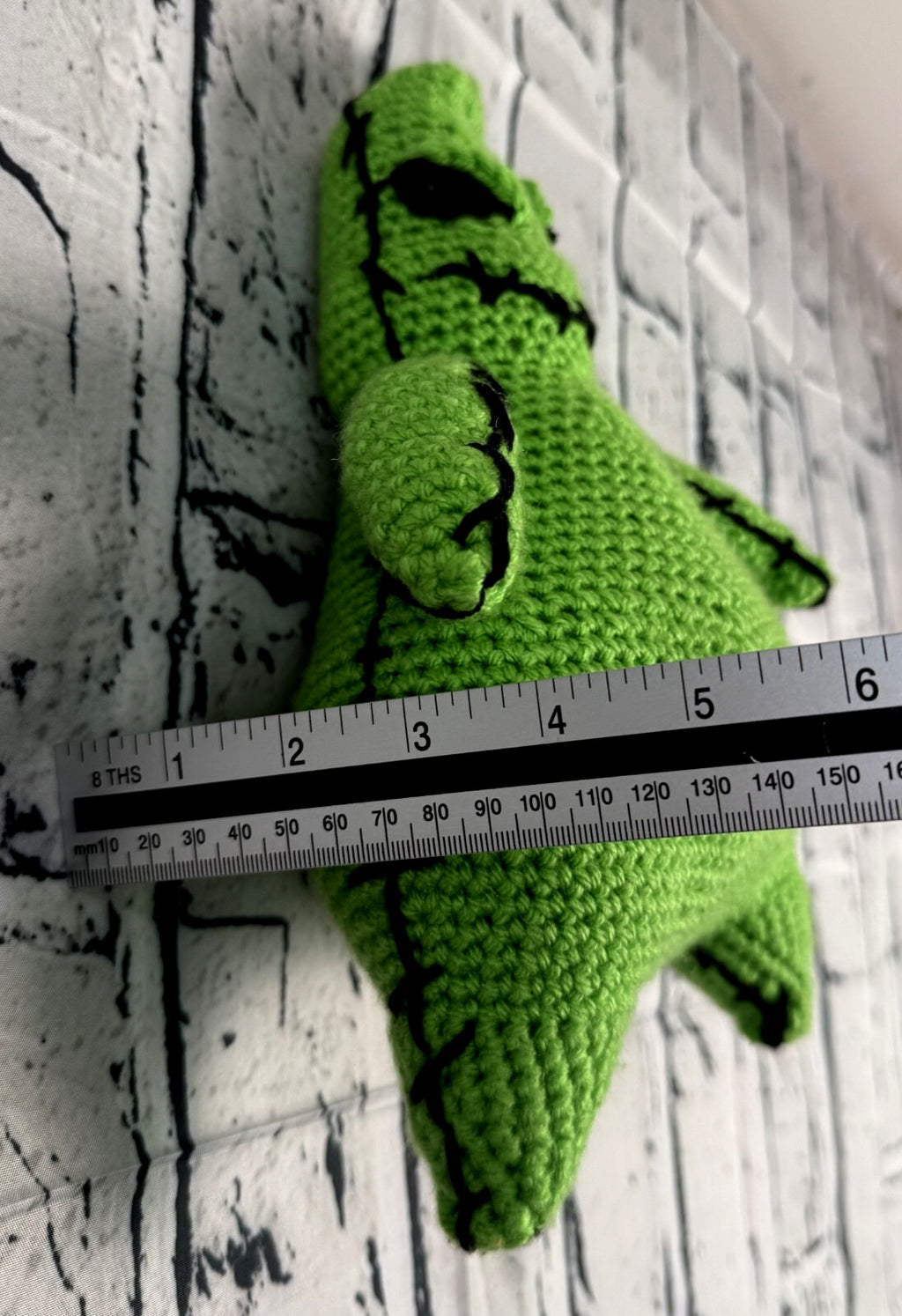 Handmade Crocheted Oogie Boogie Plushie - 13 inches - Same Day Shipping