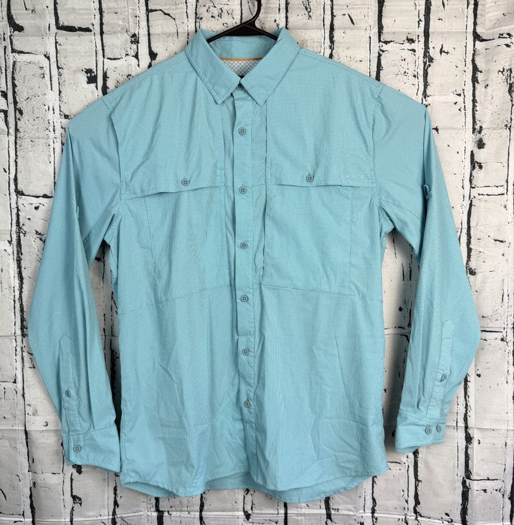 Orvis Open Air Caster Ventilated Long Sleeve Fishing Shirt Mens Size Medium Blue