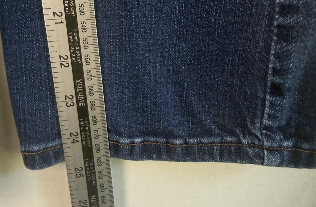 Banana Republic Womens Cropped Bootcut Jeans High Rise Button Fly Blue Size 25/0