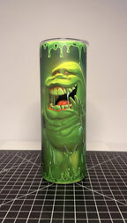 20 oz Slimmer Glow in the Dark Stainless Steel Tumbler with Lid, Straw