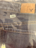 Womens American Eagle Outfitters Size 8 Regular Stretch Skinny Jeans Dark Wash