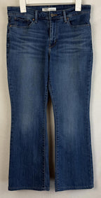 Signature LEVI Strauss Gold Mid Rise Bootcut Womens Sz28 Dark Wash Stretch Jeans