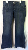 LEI Women Y2K Sophia Hiphugger Flare Jeans Size 15 Medium Wash Stretch