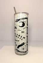 20 oz Ouija Board Glow in the Dark Stainless Steel Tumbler with Lid, Straw