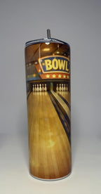 20 oz Betty Boop Bowling Stainless Steel Tumbler with Lid, Straw