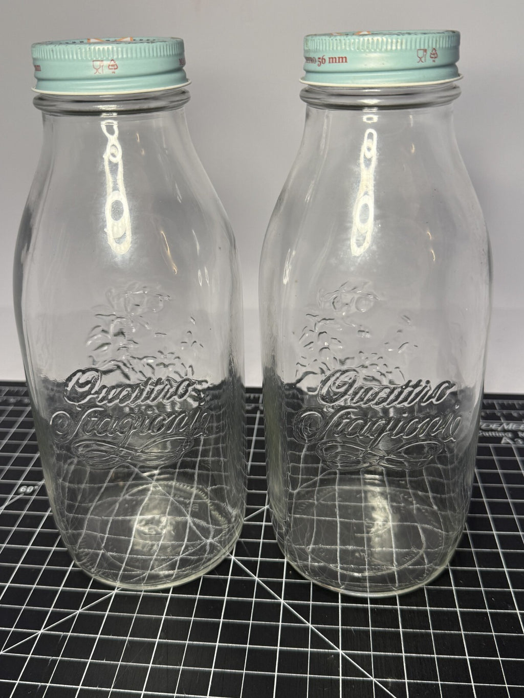2x Bormioli Rocco Limited Edition Quattro Stagioni Vintage Collection 64 Oz