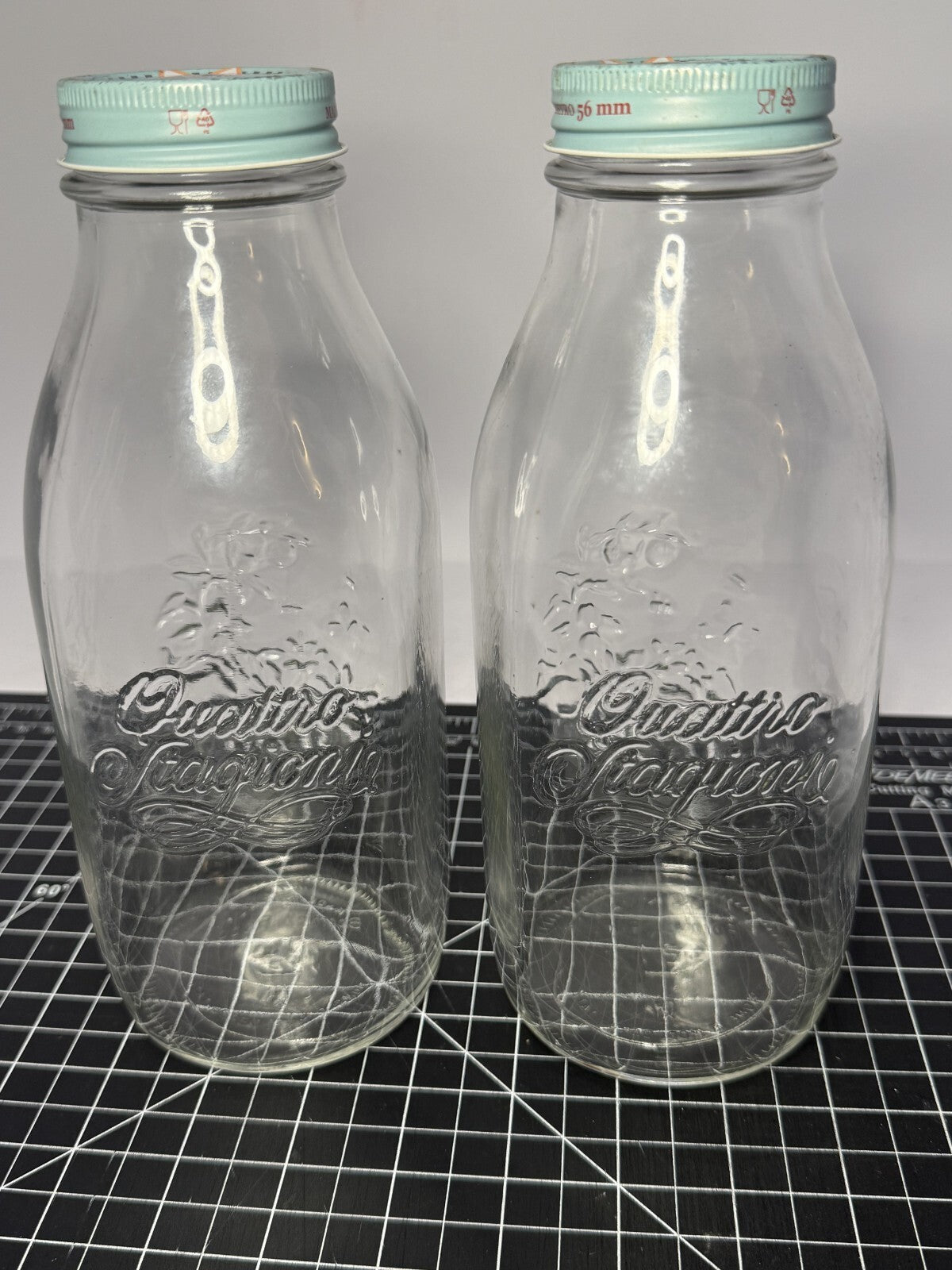2x Bormioli Rocco Limited Edition Quattro Stagioni Vintage Collection 64 Oz
