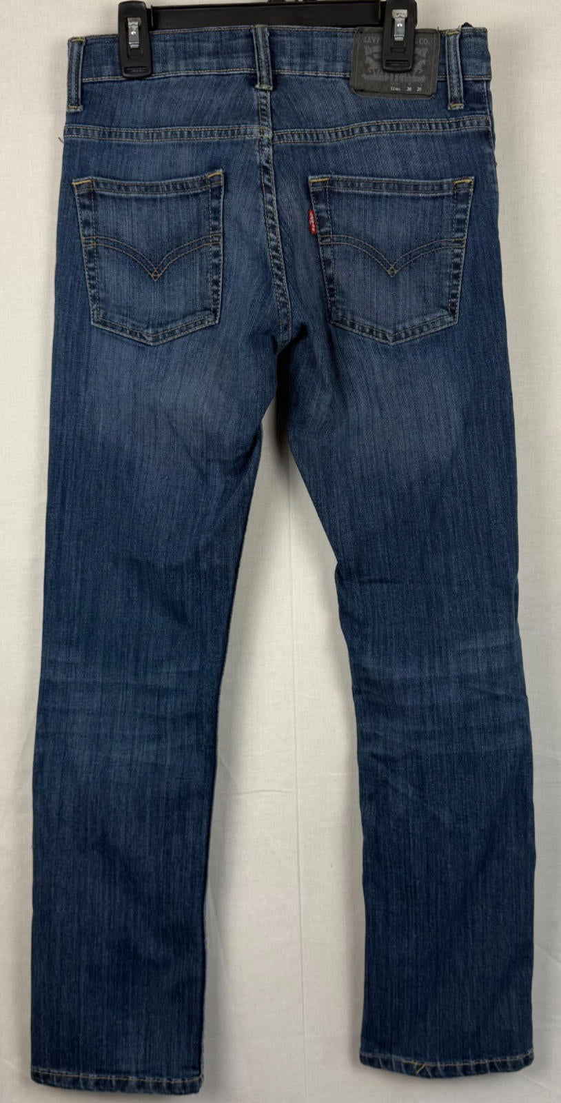 Levis Youth Jeans Performance 511 Slim Medium Wash Blue Denim Size 12 Reg 26x27"