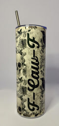 20 oz F-Caw-F Stainless Steel Tumbler with Lid, Straw