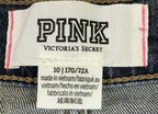 PINK Victoria's Secret womens cut-off high rise shorts Sz 10 stretch Distressed