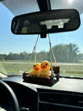 3D Printed Porch Swing Rearview Mirror Hanger for our Couple Ducks