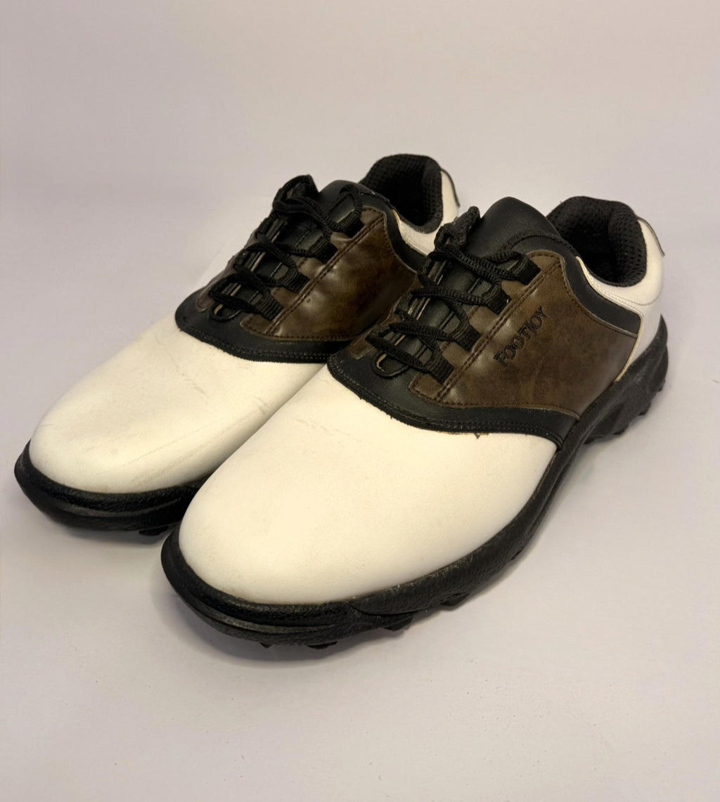 Footjoy White, Brown & Black Golf Shoes Size 11 M - Pre-owned