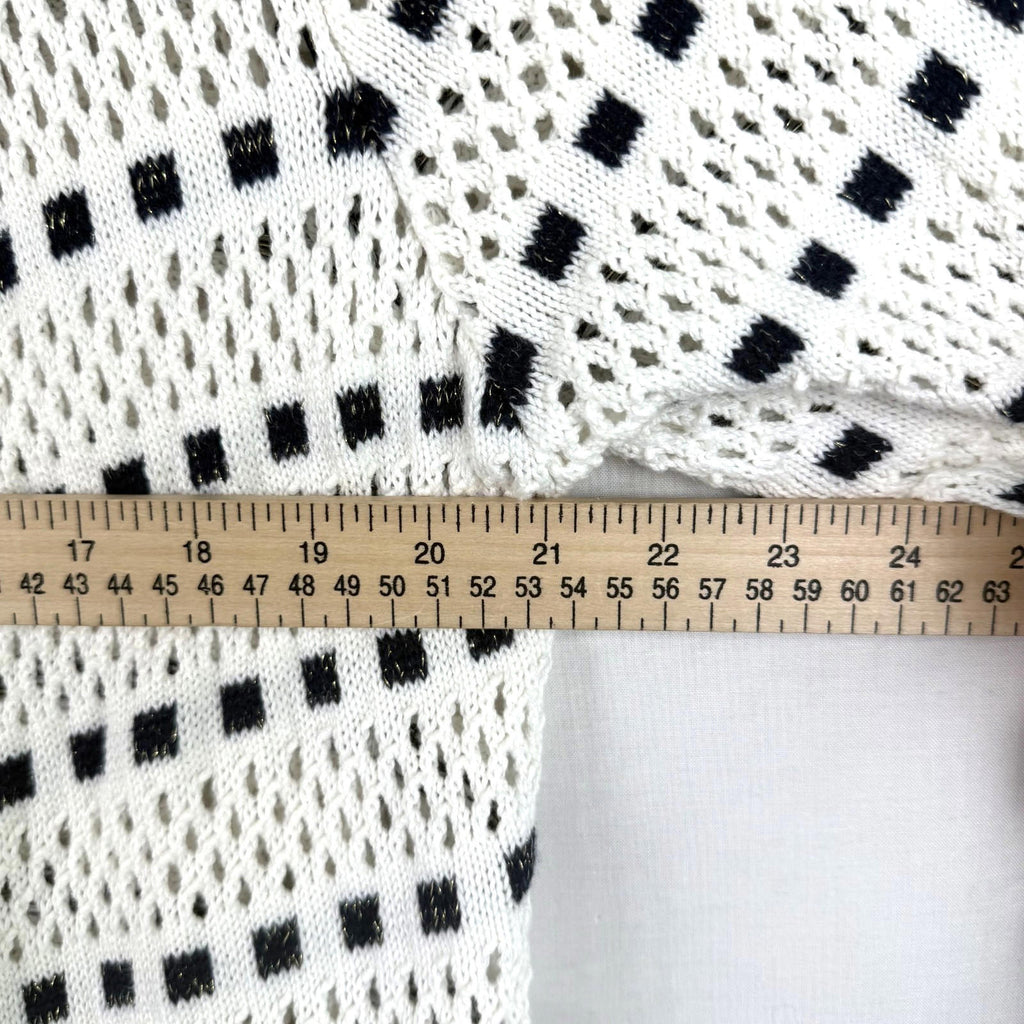 Mia and Tess Womens Cardigan Size L White and Blue