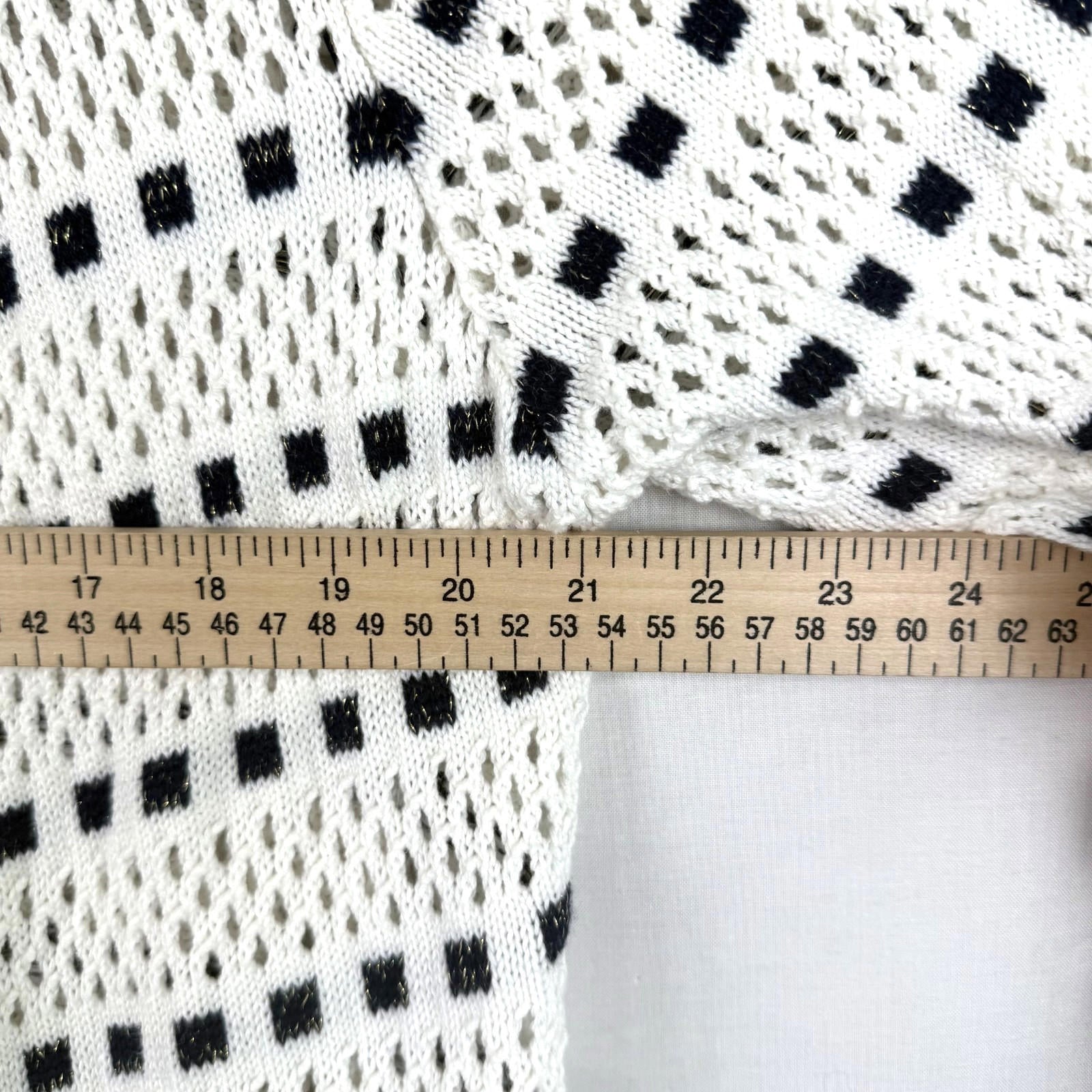Mia and Tess Womens Cardigan Size L White and Blue