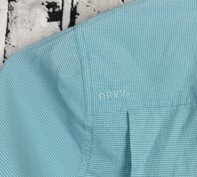 Orvis Open Air Caster Ventilated Long Sleeve Fishing Shirt Mens Size Medium Blue