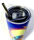 20 oz Squirtle Stainless Steel Tumbler with Lid, Straw ~ Pokemon