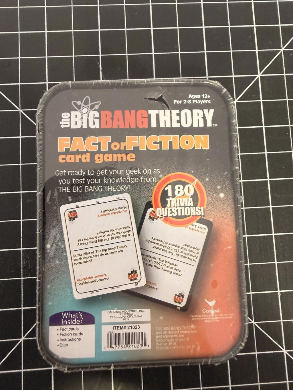 The Big Bang Theory Fact or Fiction Card Game 180 Trivia Questions- NEW