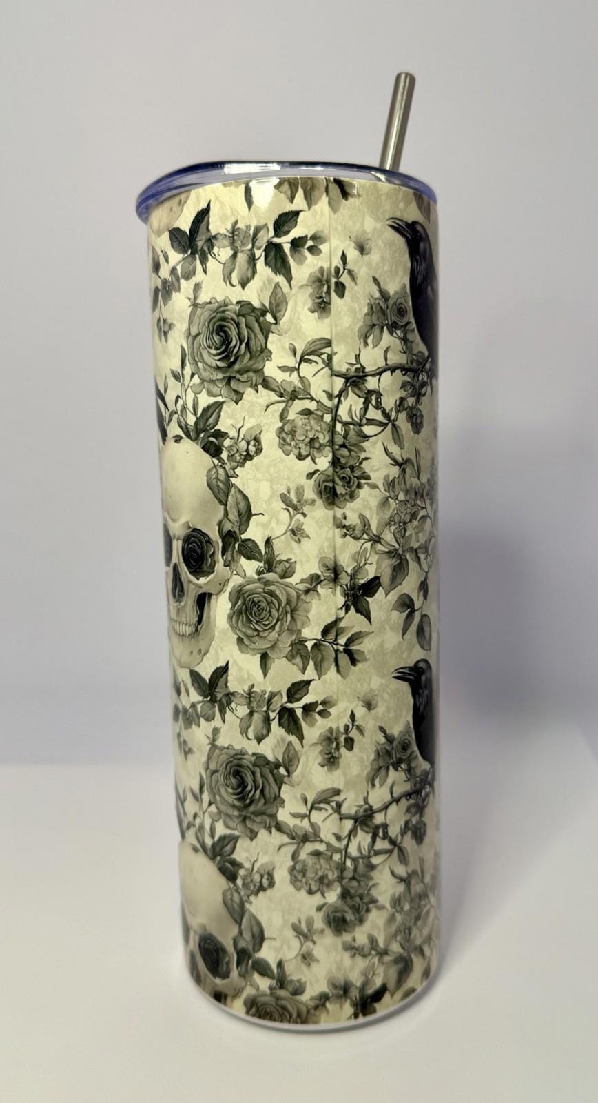 20 oz F-Caw-F Stainless Steel Tumbler with Lid, Straw