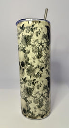 20 oz F-Caw-F Stainless Steel Tumbler with Lid, Straw