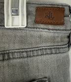 Lauren Ralph Lauren Womens Jeans Size 12 Short Gray Denim Straight Leg High Rise