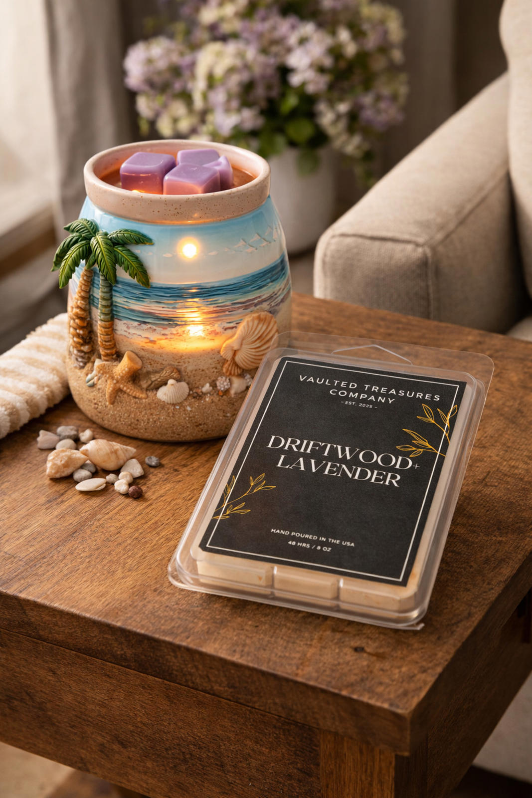 Driftwood+ Lavender Handmade Premium Wax Melts - 6 melts - Strong Scent