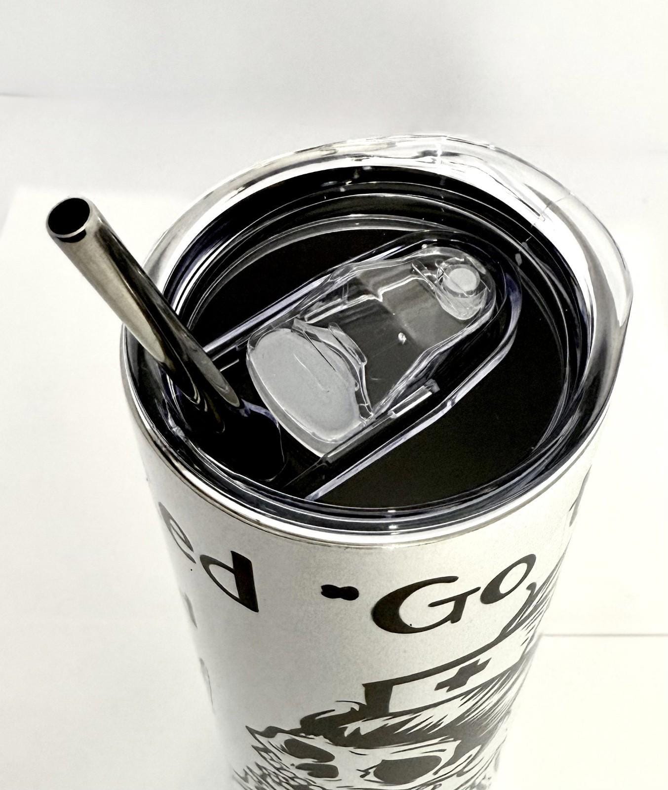 20 oz Skeleton Nurse Stainless Steel Tumbler with Lid, Straw