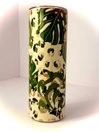 20 oz Flowers Stainless Steel Tumbler with Lid, Straw