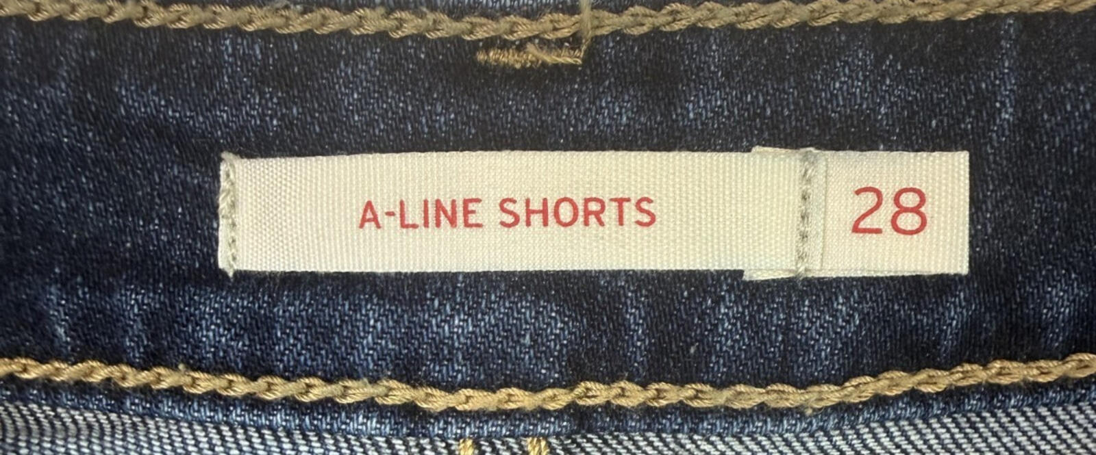 Levis A-Line Denim Shorts Dark Blue Size 28 Women's Classic 5-Pocket