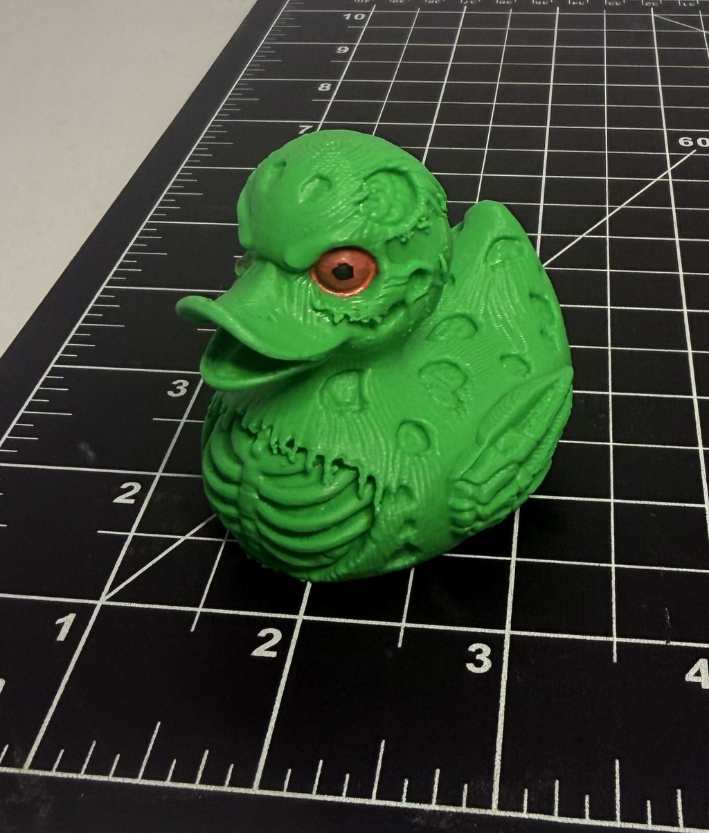 3d Printed Zombie Duck - 2 1/5 Inch Tall - Halloween - Jeep