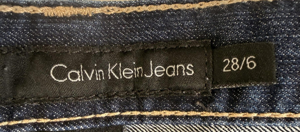 Calvin Klein Womens Skinny Jeans Size 28/6 Mid-Rise Blue Denim