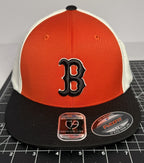 Cap America Premium Line Boston Red Sox Flexfit Hat Sz L/XL - Orange/White