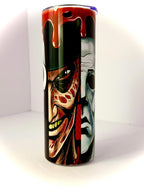 20 oz Blood Drip Killers Stainless Steel Tumbler with Lid, Straw Halloween