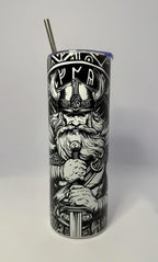 20 oz Viking Stainless Steel Tumbler with Lid, Straw