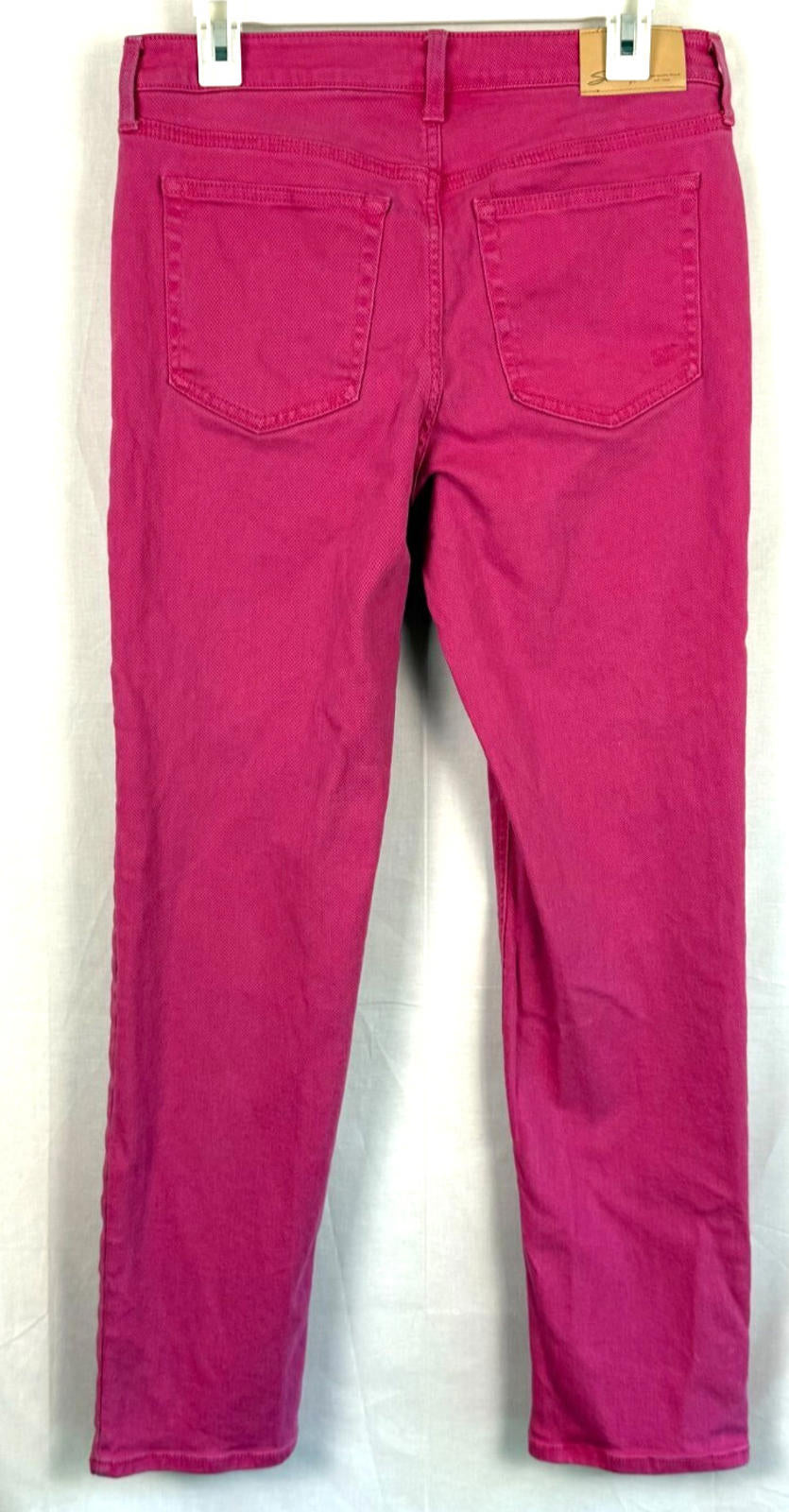 Seven7 Jeans Womens 6 Pink Denim Slim Straight Mid Rise Colorful Retro 30x28