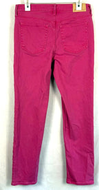 Seven7 Jeans Womens 6 Pink Denim Slim Straight Mid Rise Colorful Retro 30x28