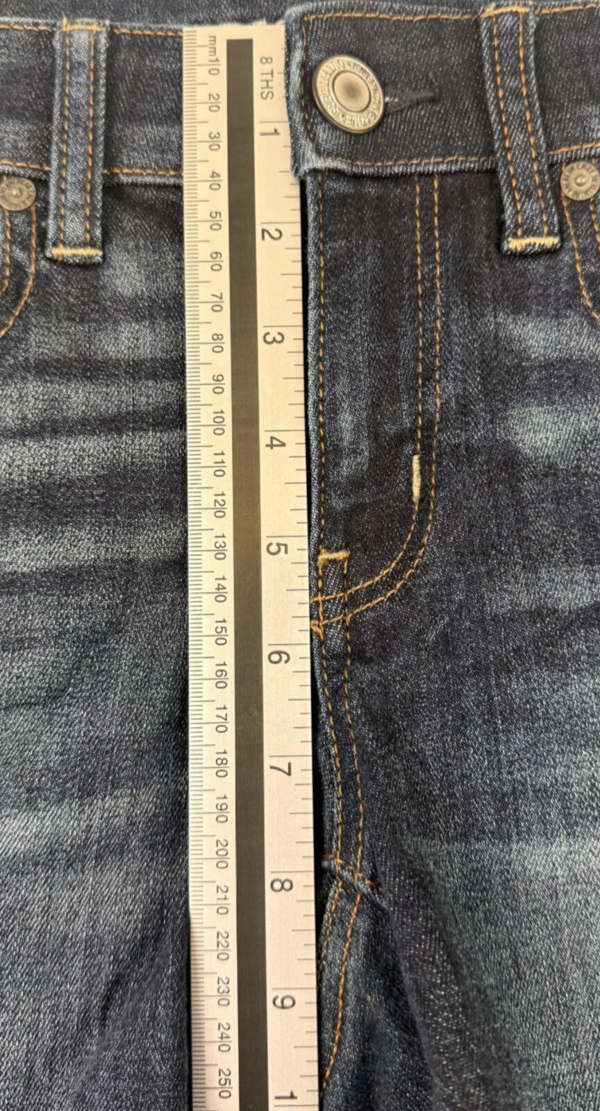 American Eagle Midi Shorts Next Level Stretch X Womens Sz 4 Dark Wash