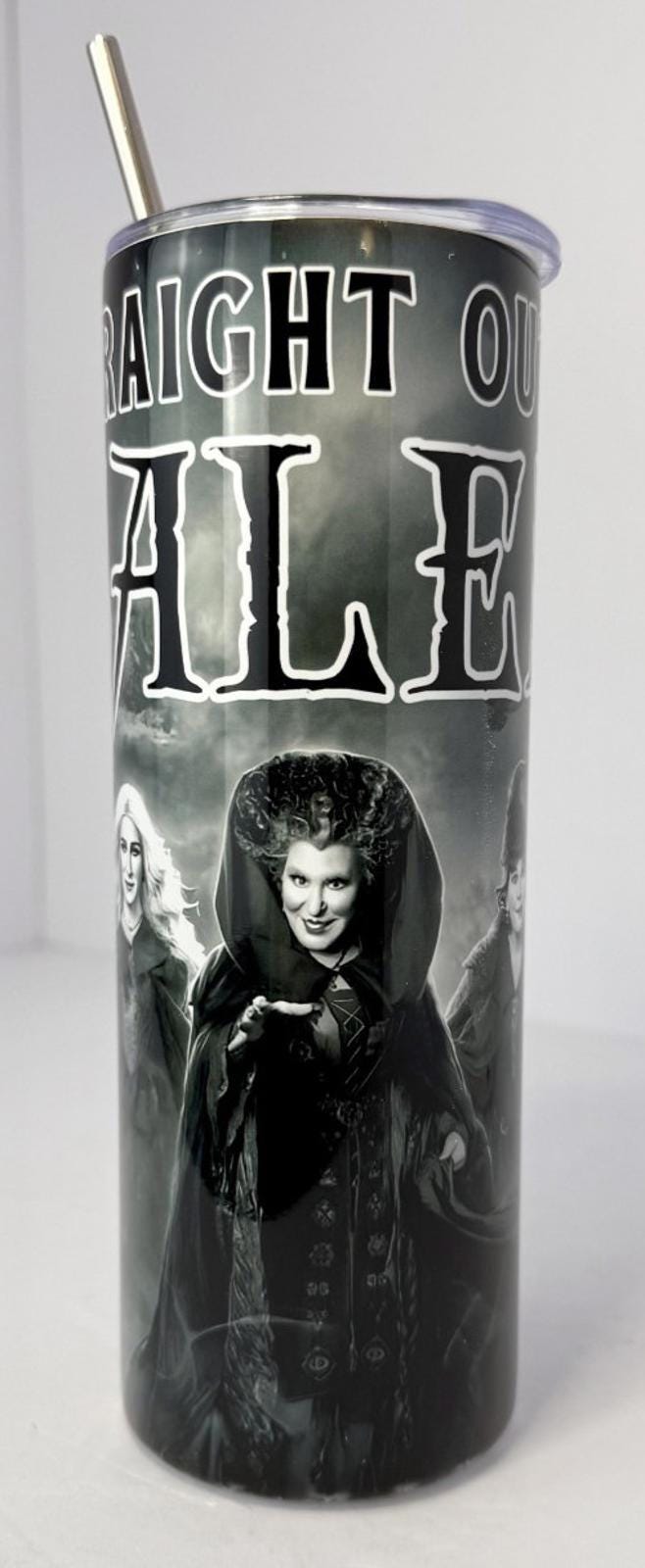 20 oz Straight Outta Salem Stainless Steel Tumbler with Lid, Straw