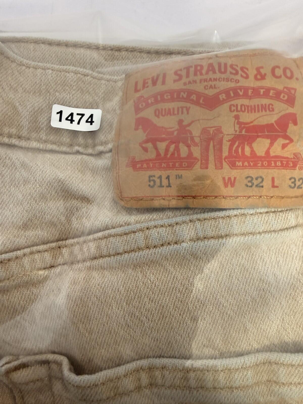 Men’s Levi’s 511 Slim Fit Brown Camouflage Denim Jeans Taper Size 32 X 32