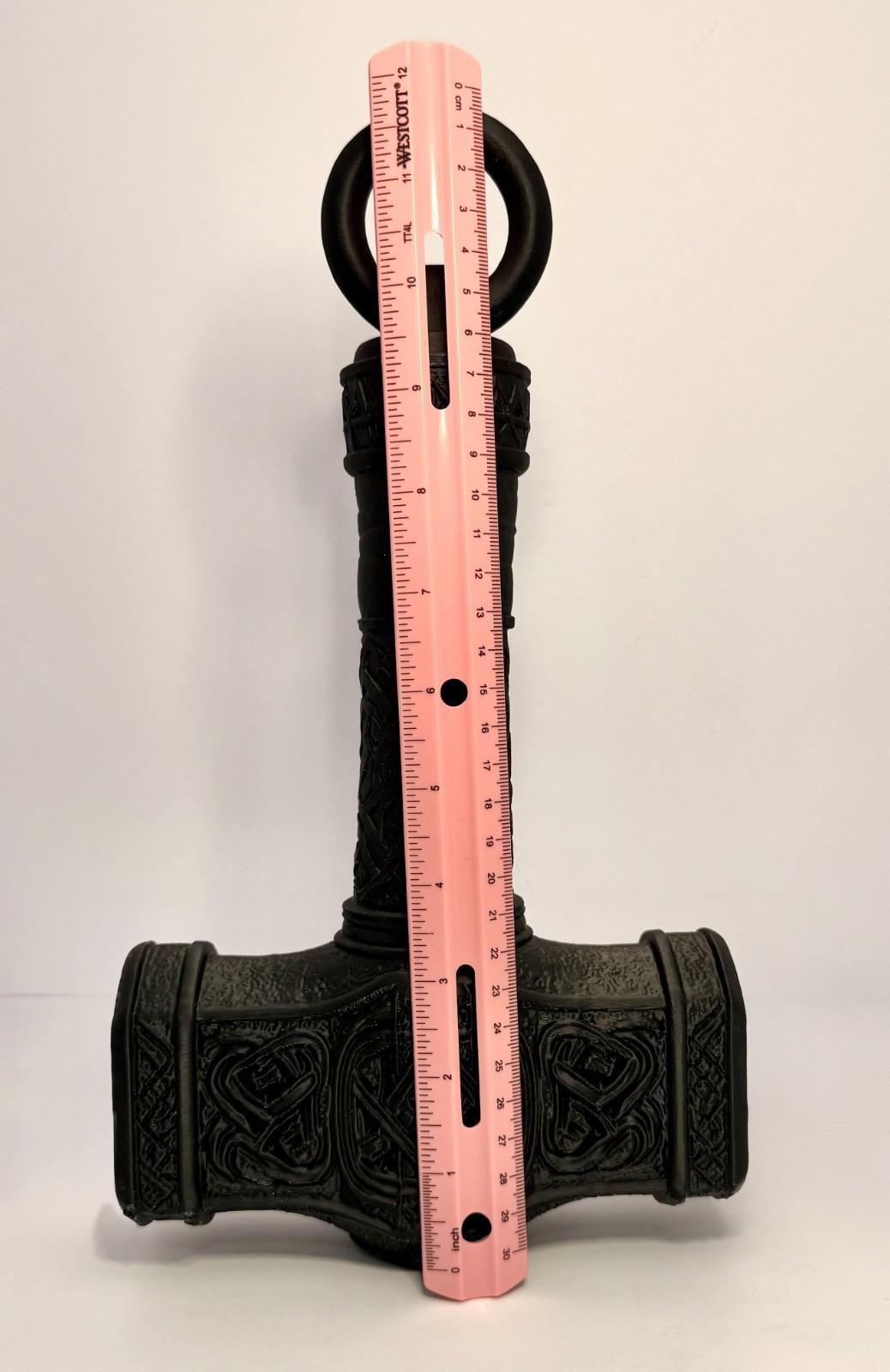 3D Printed Mjolnir- Black - PLA
