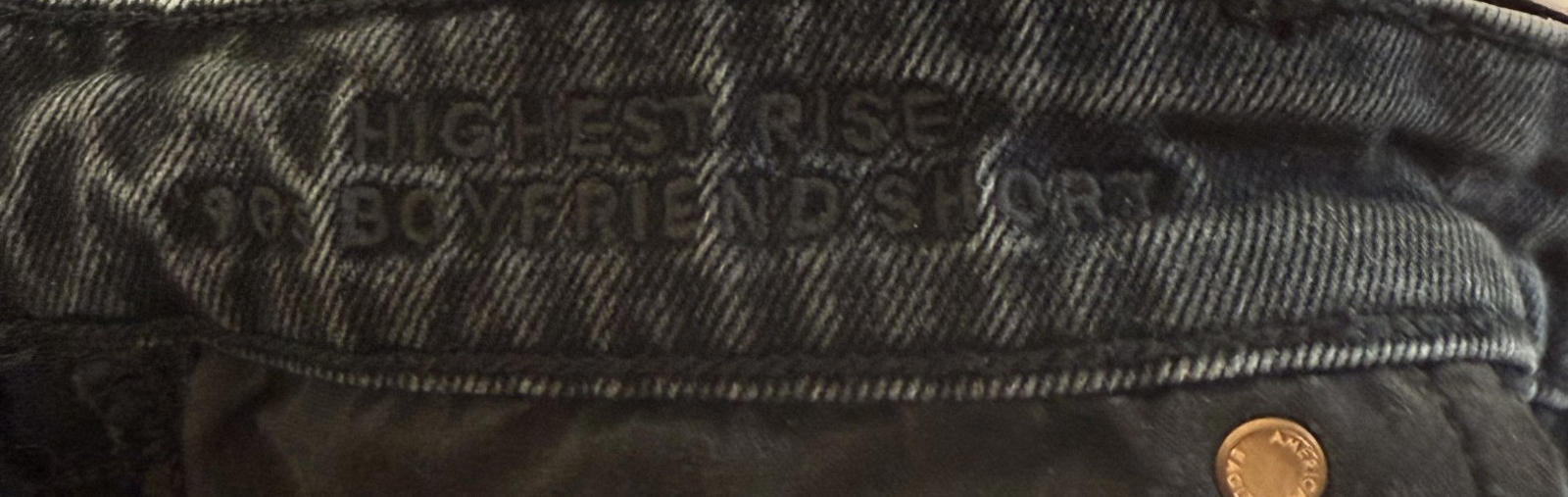 American Eagle Womens Size 12 Highest Rise 90's Boyfriend Shorts Stretch Black