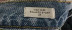 PacSun Shorts Womens 24 Vintage High Rise Cut-Off Blue Jean Distressed Denim